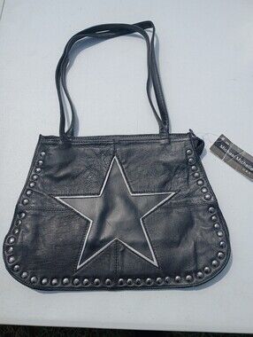 New Michael Michelle Genuine Leather Star Shoulder Bag Purse